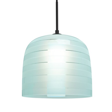 Besa Lighting Mitzi 10 Cord Pendant, Cyan, Black Finish, 1x9W LED 1JT-MITZI10CY-LED-BK